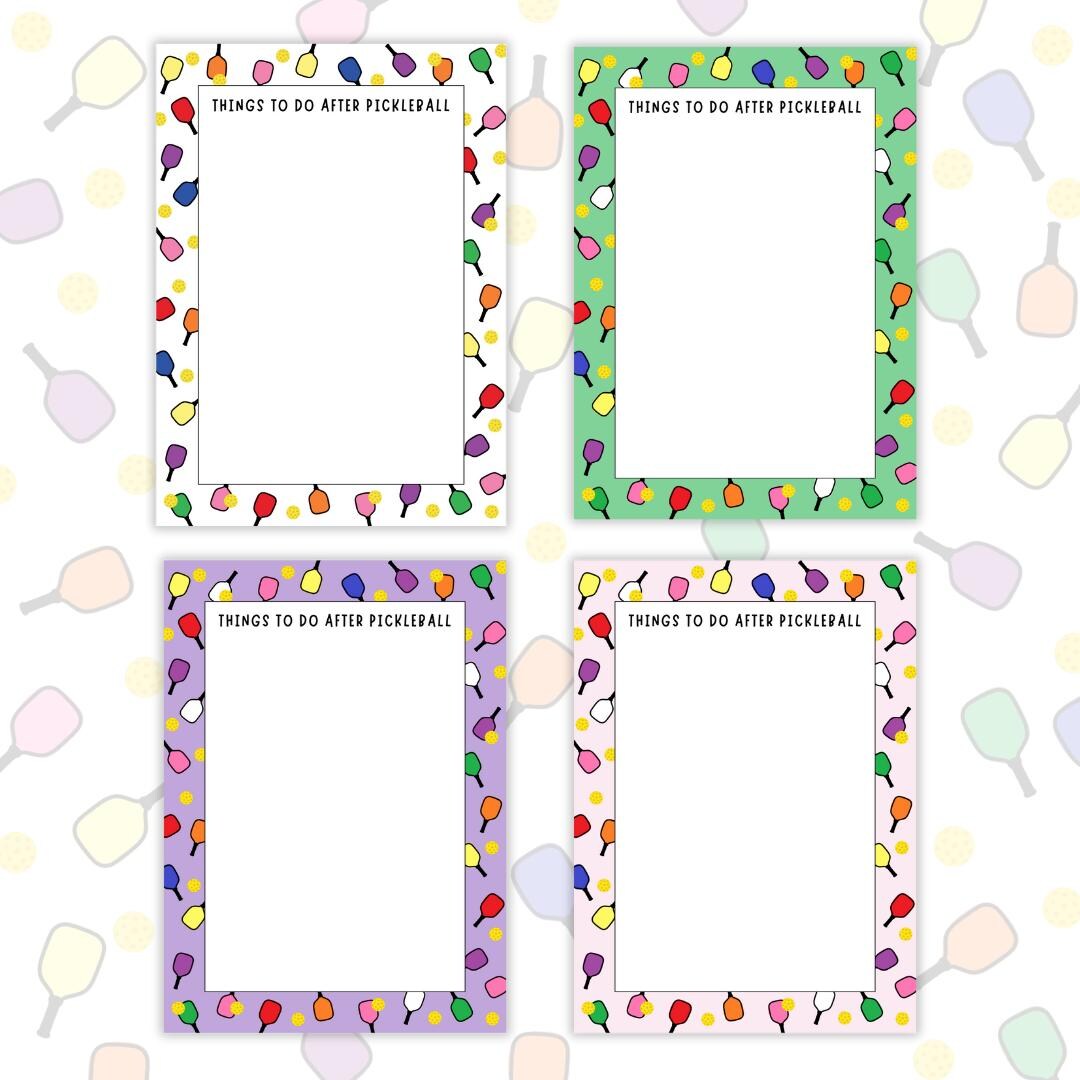 Picklball Notepad Pickleball 5X7 Notepad, Pickleball Notepad, Things to Do After ...