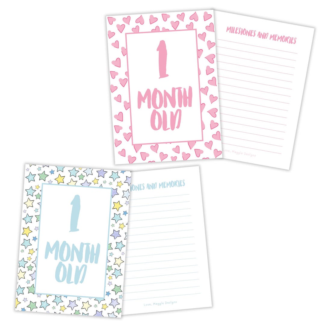 Baby Milestone Cards, Milestone Cards for Boys, Milestone Cards for ...