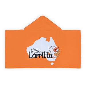 Toalha com capuz infantil Little Larrikin | Mapa da Austrália com Kookaburra