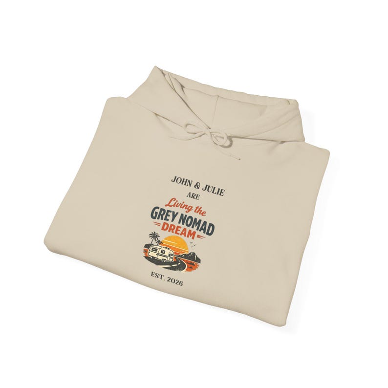 Grey Nomad Dream logo sweatshirt | vintage camper van design image 10