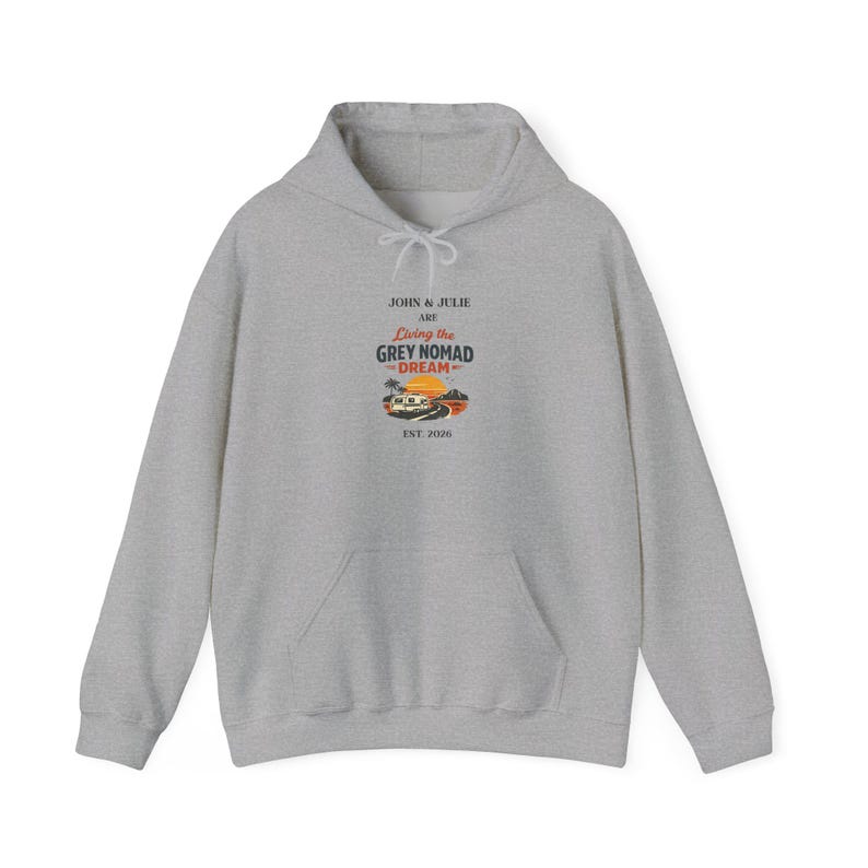 Grey Nomad Dream logo sweatshirt | vintage camper van design image 4