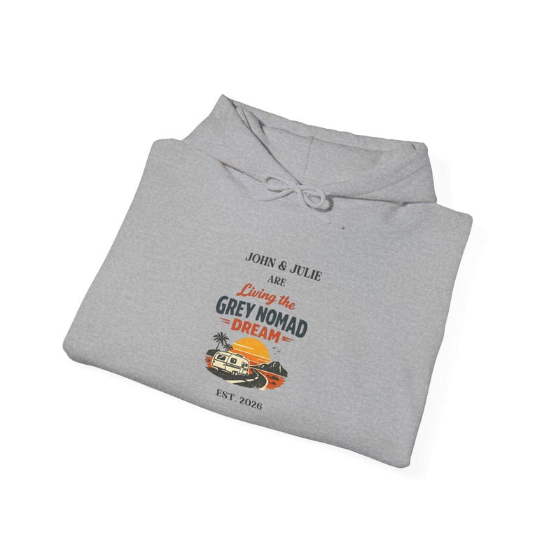Grey Nomad Dream logo sweatshirt | vintage camper van design image 11