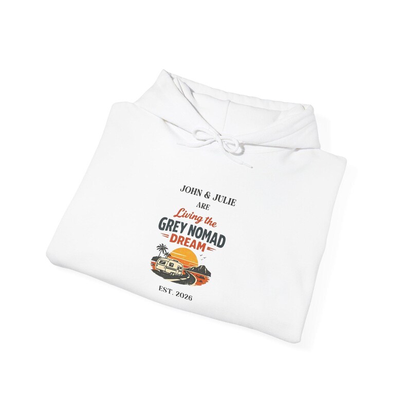 Grey Nomad Dream logo sweatshirt | vintage camper van design image 9