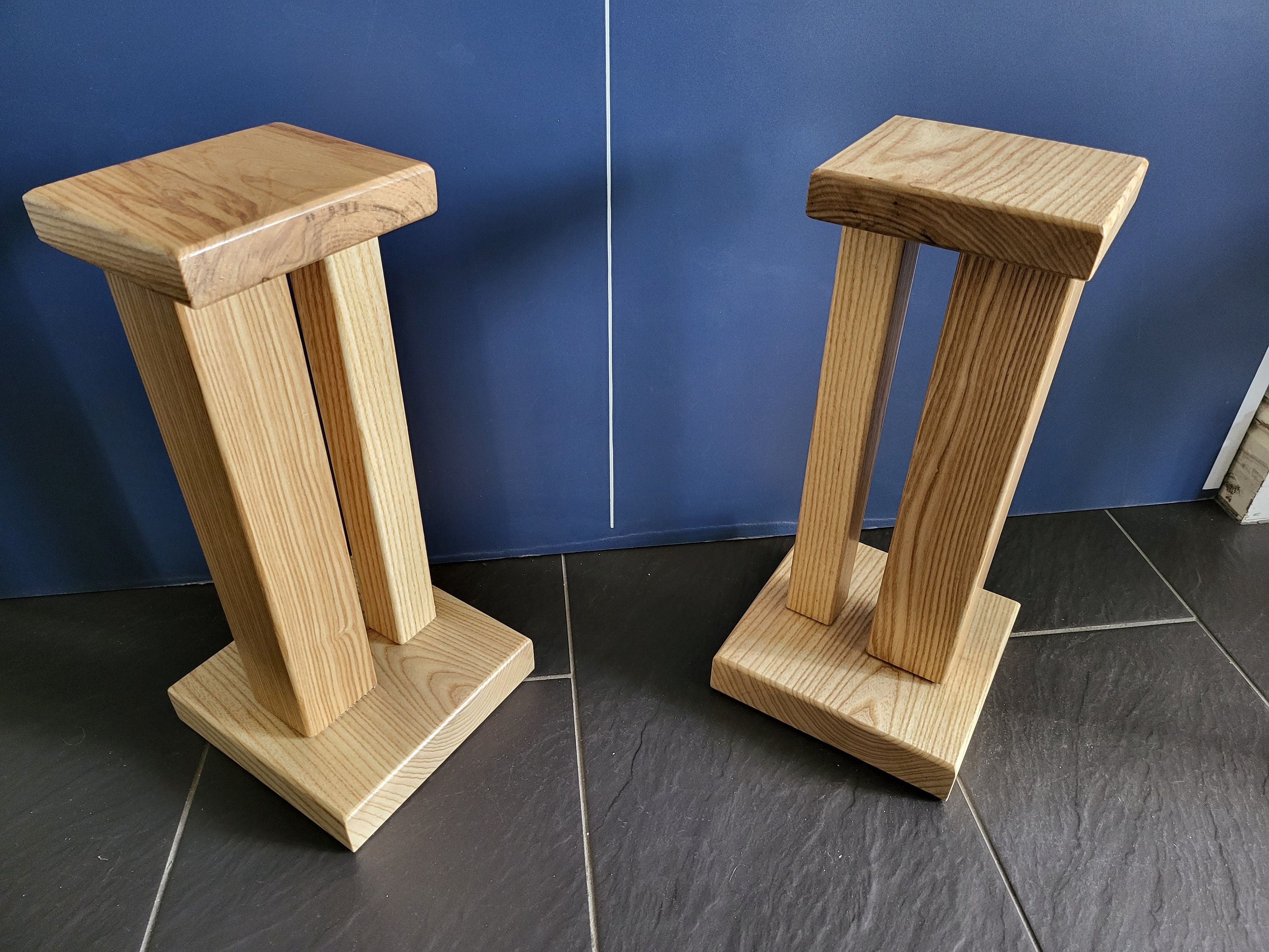 Bespoke Handmade Wooden Floor Speaker Stands Etsy Australia