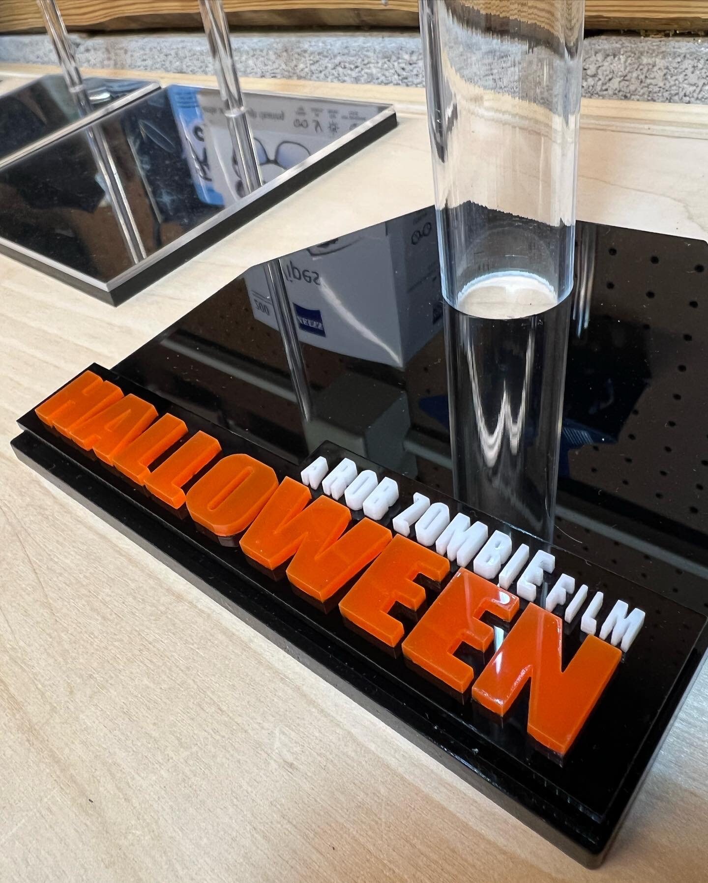 Custom Mask Display Stand With Custom Movie Title Etsy