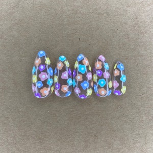 Flower Garden Press on Nails image 1