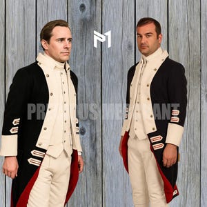 Napoleon Bonaparte Military Frock Coat 18th Century French Officer Tailcoat Custom Made