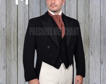 1930s MOSS BROS 英国製 フロックコート モーニングコート Mans Vintage Moss Bros Morning Coat/ Tailcoat, 40