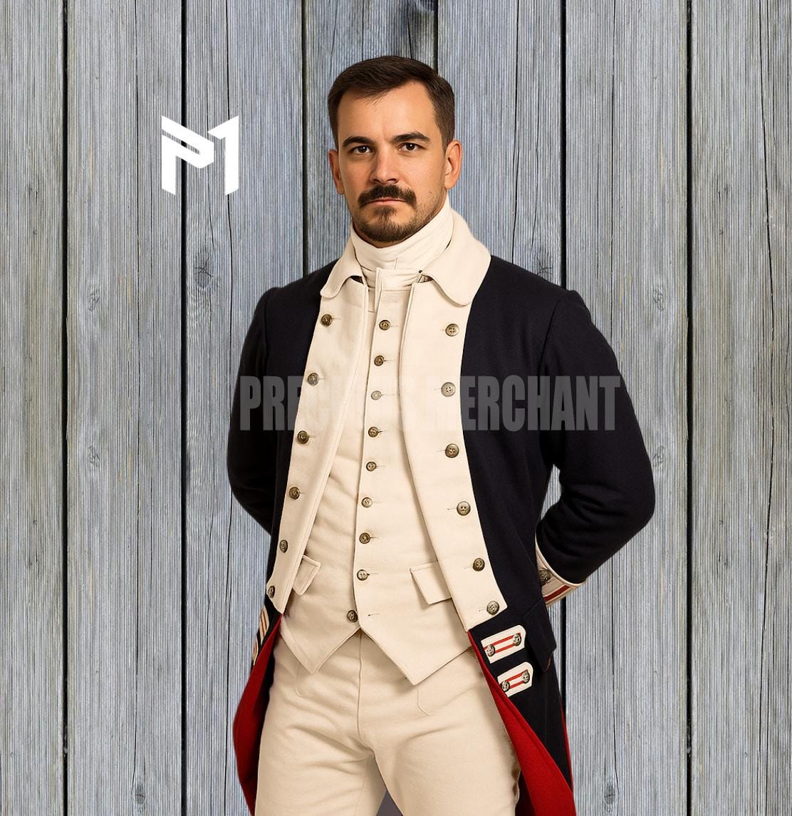 Napoleon Bonaparte Military Frock Coat - 18th Century French