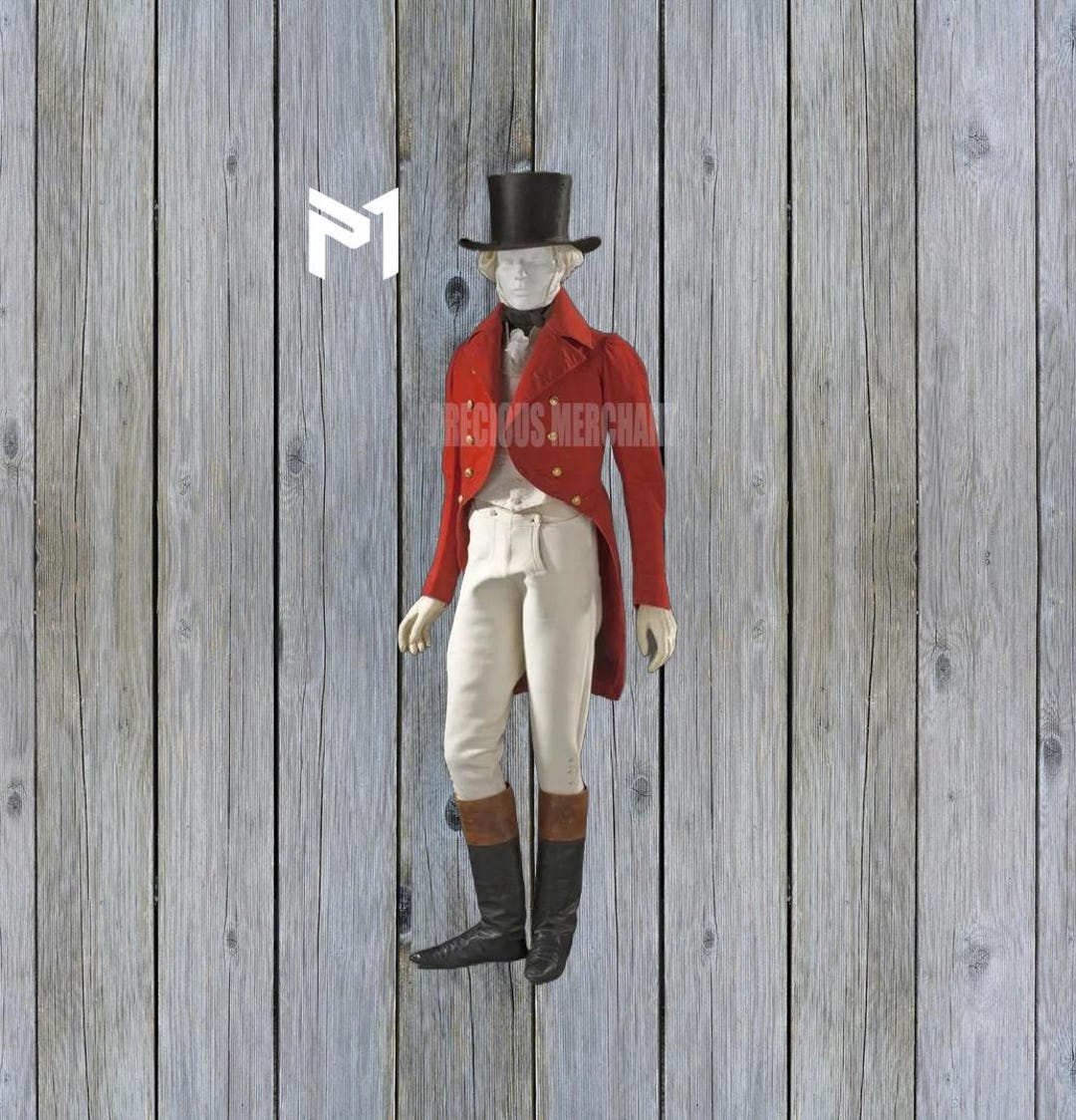Men's Red Regency Tailcoat Costume - Jeremy Malcolm Inspired Wool ...