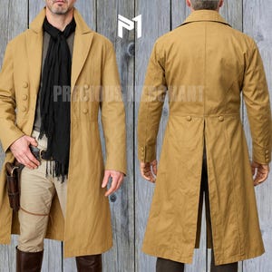 19th Century Men's Khaki Duster Coat | Eastwood-inspired