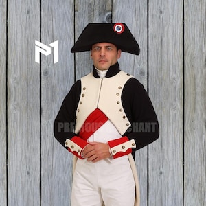 Napoleon Costume for Historical Reenactments Cosplay – 19th Century Napoleonic Uniform – French Military Jacket - Halloween Cosplay Outfit