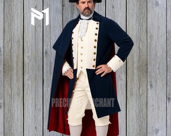Colonial Military Jacket: George Washington Revolutionary War Uniform