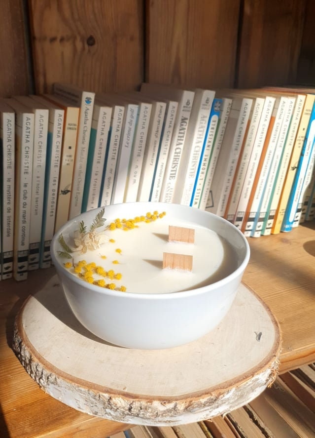 Bougie Fleurie Mimosa