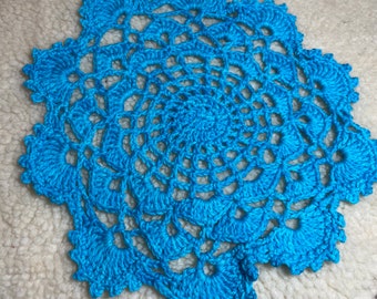 Blue doily