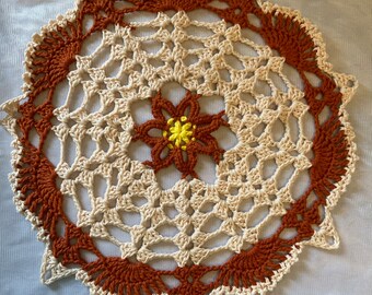 Papaya Fanfare Doily