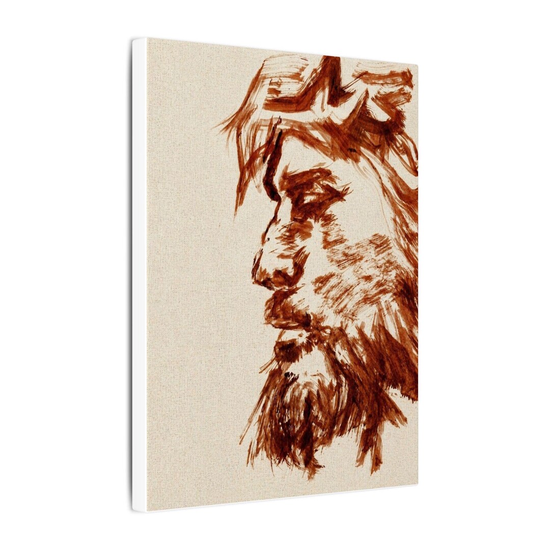 Jesus Portrait Wall Art Print | Christian Minimalist Artwork ...