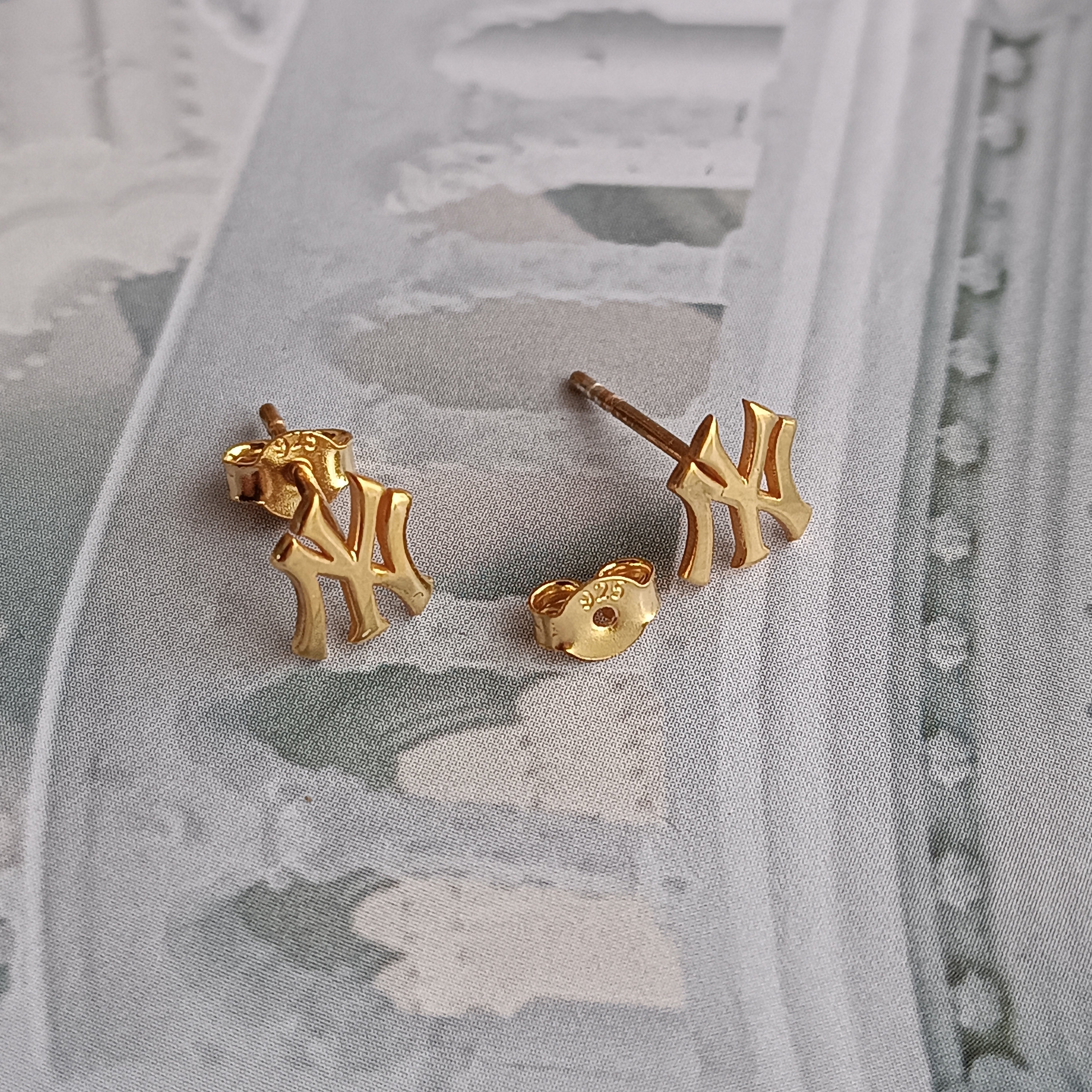 NY Stud Earrings Yankees Earrings Baseball Earrings sports