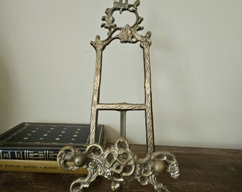 Vintage ornate brass easel