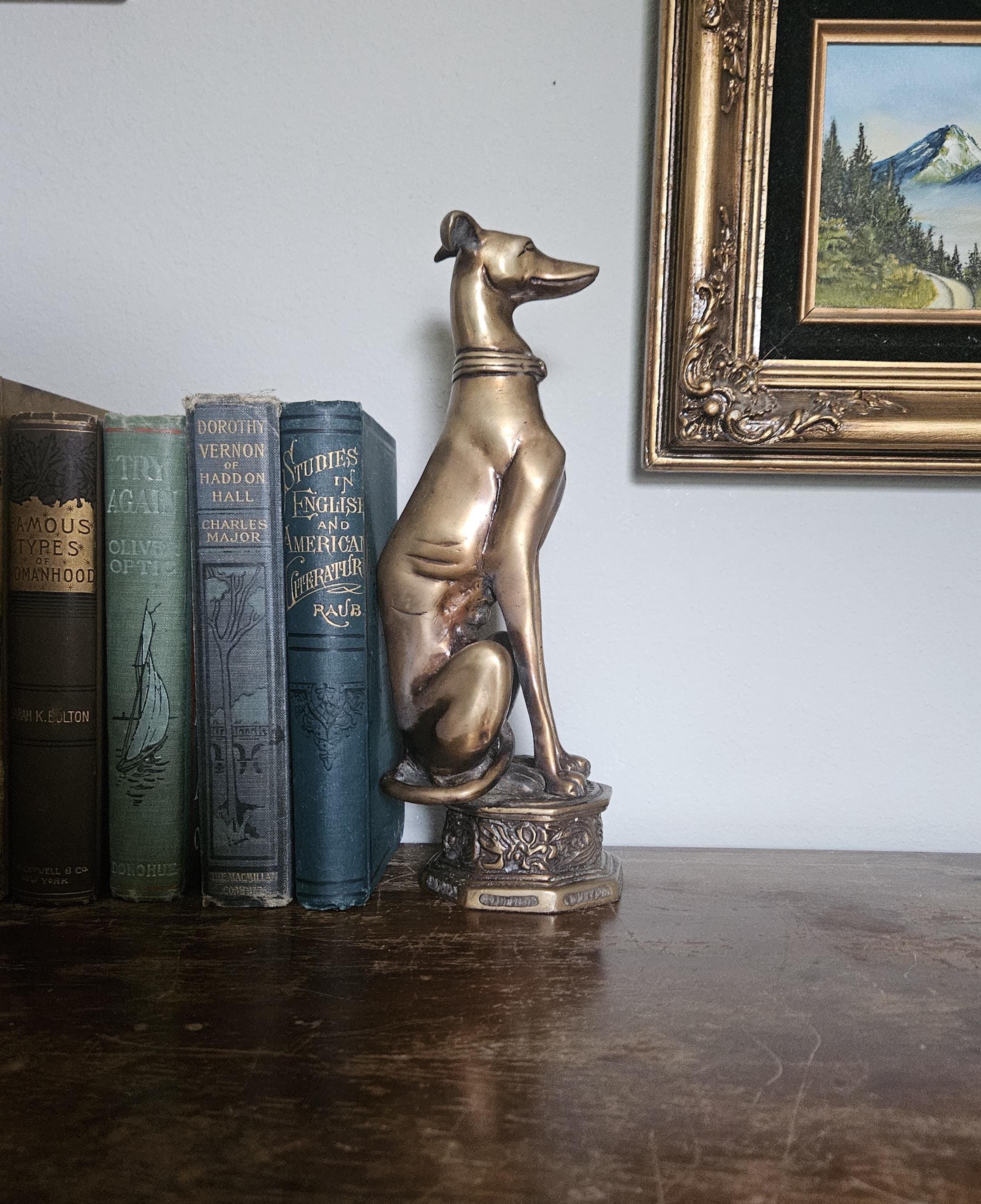 Greyhound Brass Statue - Etsy