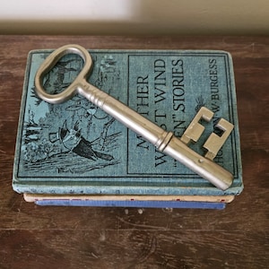 Vintage brass skeleton key / Paperweight brass key