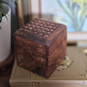 Vintage handcrafted wooden box