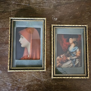 Pair of vintage framed prints - Made in Germany