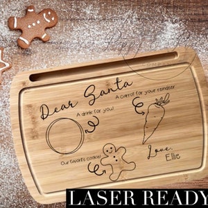 SANTA TRAY svg| Laser Ready| Glowforge