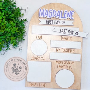 Back to School Sign | Dry Erase | First Day | Last Day | SVG | DIGITAL