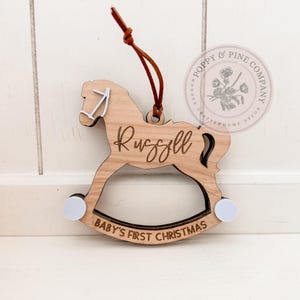 Baby’s First Christmas Rocking Horse Ornament | DIGITAL - Etsy