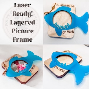 SVG Father's Day Fridge Magnet | Visor Clip Photo Frame | Father's Day | Laser File DIGITAL