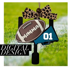Football Car Charm | Megaphone | Football | Glowforge | Laser Cut File | SVG | Digital | Fall