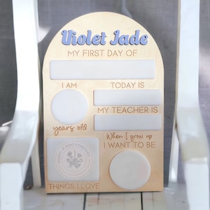 My First Day of School Sign | Dry Erase| DIGITAL FILE