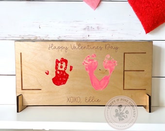 Valentines Day LOVE Hand Print Foot Print Sign DIGITAL
