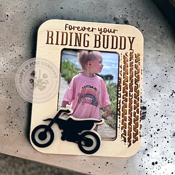 Father's Day Mother's Day Photo Frame | Magnet | Visor | Dirt bike
