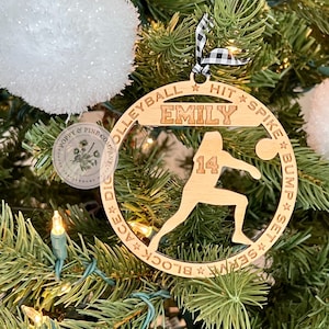 Volleyball Christmas Ornament | Wooden | Digital File | Laser Cut File