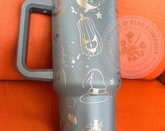 Hand Drawn Spooky Nights Tumbler Wrap | 40 oz| DIGITAL | Halloween | Fall