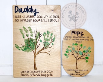 I Will Always Look Up to You Father's Day Handprint Fingerprint Sign |DIGITAL svg