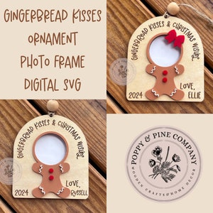 Peperkoekkusjes en kerstwensen fotolijstjes DIGITALE SVG