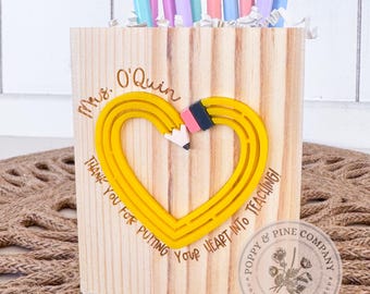 Heart Pencil Thank You Teacher - Design ONLY SVG DIGITAL