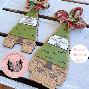 Christmas Present Family Ornament 0-10 SVG DIGITAL