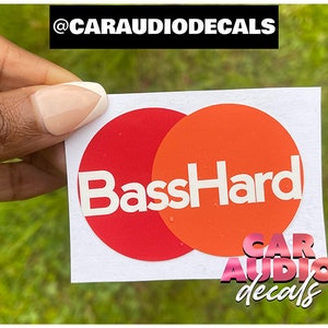 Bass Hard Decal-Car Audio Decal-Basshead Decal