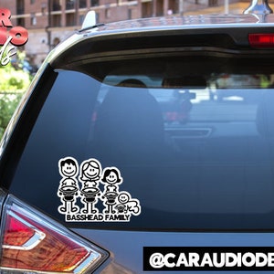 Adesivo per la famiglia Basshead - Adesivo per audio per auto - Adesivo per auto - Adesivo per auto