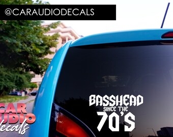 Basshead Since the 70's Decals-Subwoofer-Car Audio Decals-Car Audio Sticker-Car Decal-Basshead