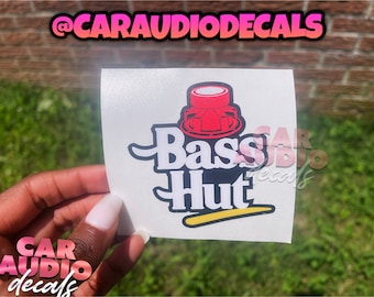 BassHead Bass Hut-Basshead Decals-Subwoofer-Car Audio Decals-Car Audio Sticker