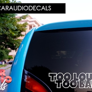 Troppo forte? Decalcomanie Too Bad-Basshead-Subwoofer-Car Audio Decals-Car Audio Sticker