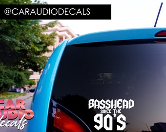 Basshead Since the 90's Decals-Subwoofer-Car Audio Decals-Car Audio Sticker-Car Decal-Basshead