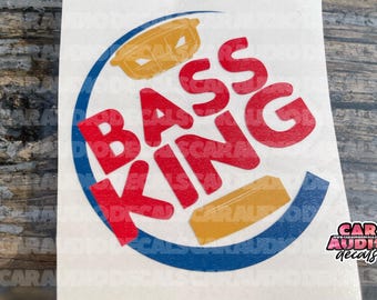 Bass King Decal-Car Audio Decal-Basshead Decal