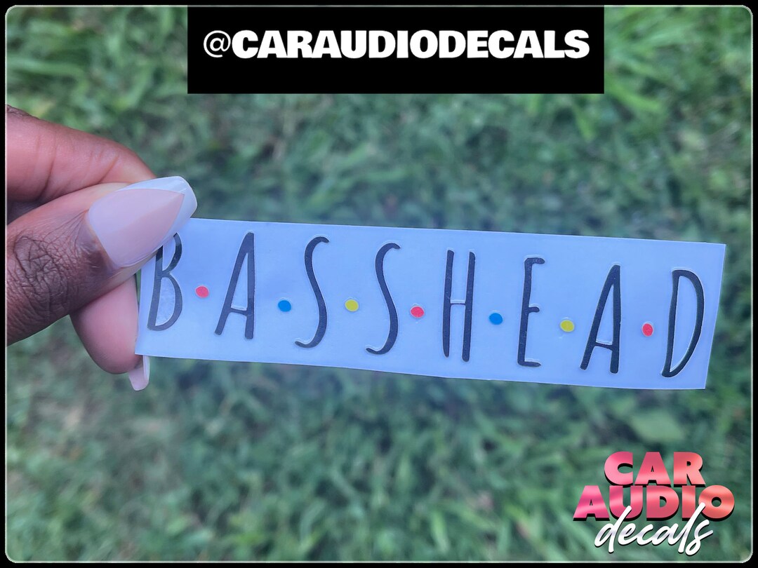 B.A.S.S.H.E.A.D Parody Decalcar Audio Decalsbasshead Decalssubwoofer