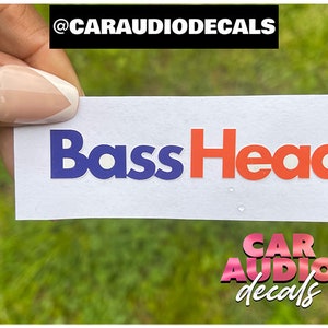 Bass Head Decal-Car Audio Decal-Basshead Decal
